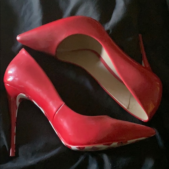 Red Aldo leather pumps - Picture 2 of 3